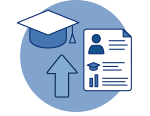 Upload graduate data icon